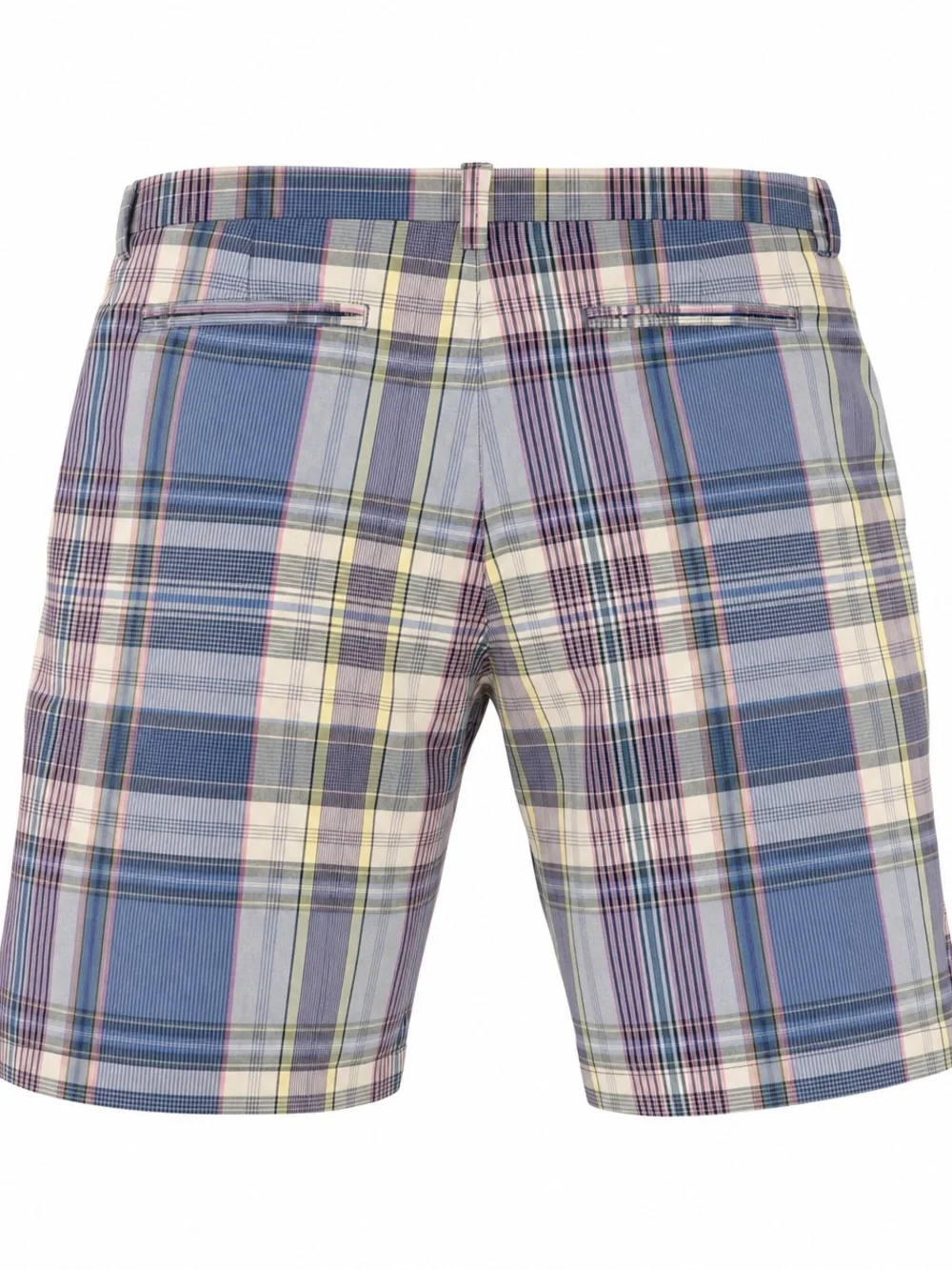 Old Navy Surplus Co Men's Plaid Flat Front Shorts Size 40 Blue Pink Pastel Gingh